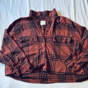 Abercrombie cropped flannel
